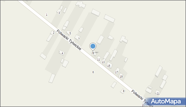 Folwarki Tylwickie, Folwarki Tylwickie, 9, mapa Folwarki Tylwickie