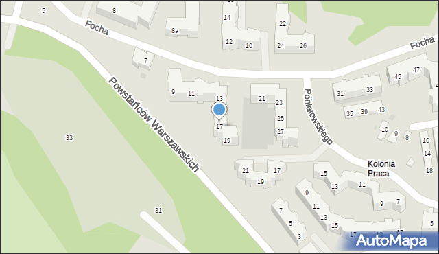 Gdańsk, Focha Ferdynanda, marsz., 17, mapa Gdańska