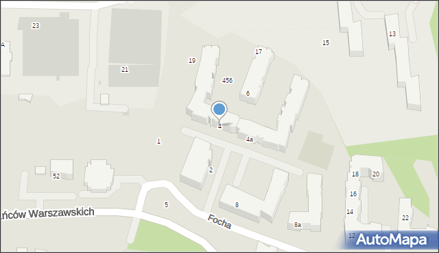 Gdańsk, Focha Ferdynanda, marsz., 4, mapa Gdańska