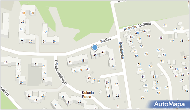 Gdańsk, Focha Ferdynanda, marsz., 45, mapa Gdańska