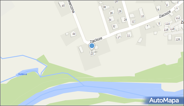 Gdów, Folwarczna, 23, mapa Gdów