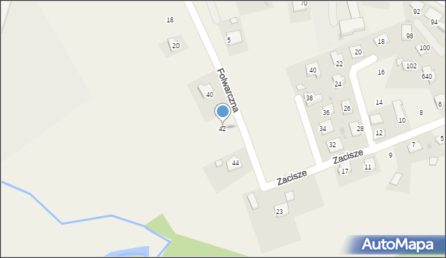 Gdów, Folwarczna, 42, mapa Gdów