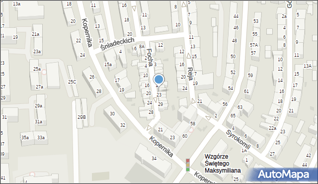 Gdynia, Focha Ferdynanda, marsz., 21, mapa Gdyni