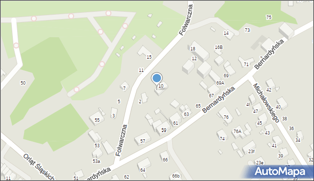 Gliwice, Folwarczna, 8, mapa Gliwic