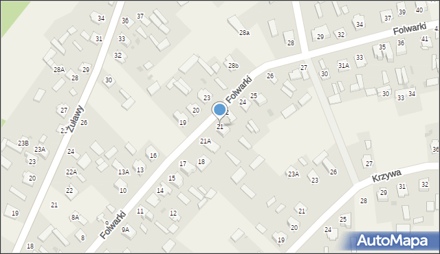 Gołąb, Folwarki, 21, mapa Gołąb