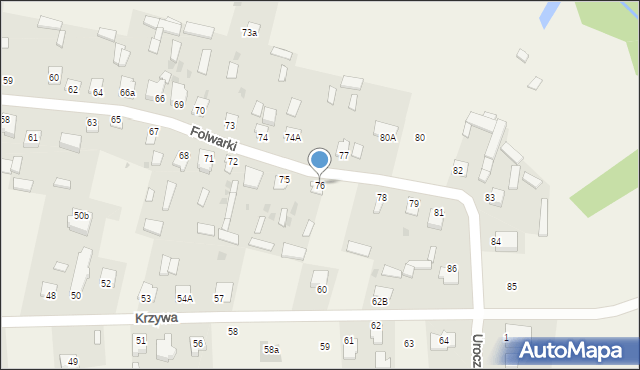 Gołąb, Folwarki, 76, mapa Gołąb