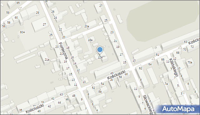 Grudziądz, Forteczna, 12a, mapa Grudziądza