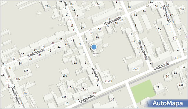 Grudziądz, Forteczna, 4, mapa Grudziądza