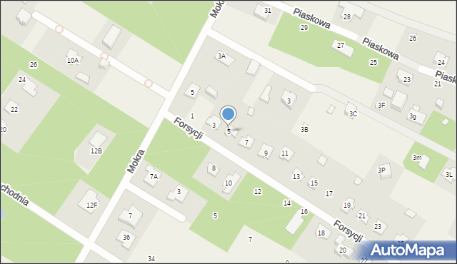 Henryków-Urocze, Forsycji, 5, mapa Henryków-Urocze