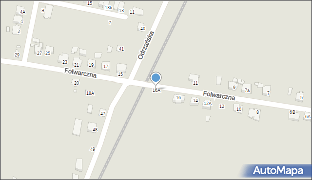 Jarocin, Folwarczna, 16A, mapa Jarocin