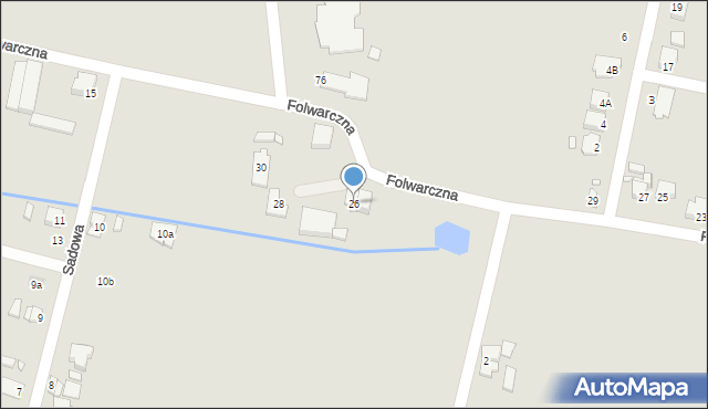Jarocin, Folwarczna, 26, mapa Jarocin