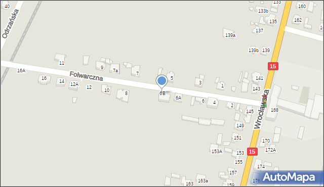 Jarocin, Folwarczna, 6B, mapa Jarocin