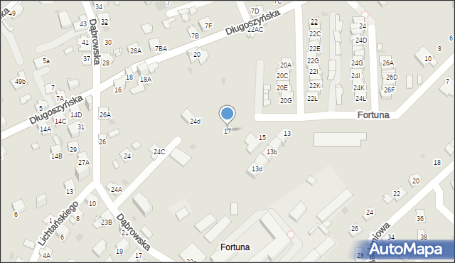 Jaworzno, Fortuna, 17, mapa Jaworzno