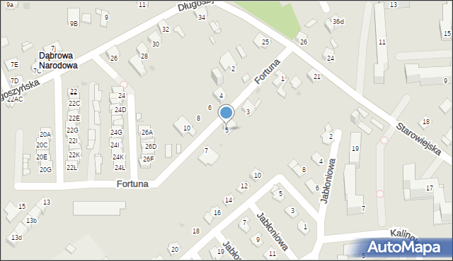 Jaworzno, Fortuna, 5, mapa Jaworzno