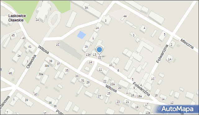 Jelcz-Laskowice, Folwarczna, 12, mapa Jelcz-Laskowice