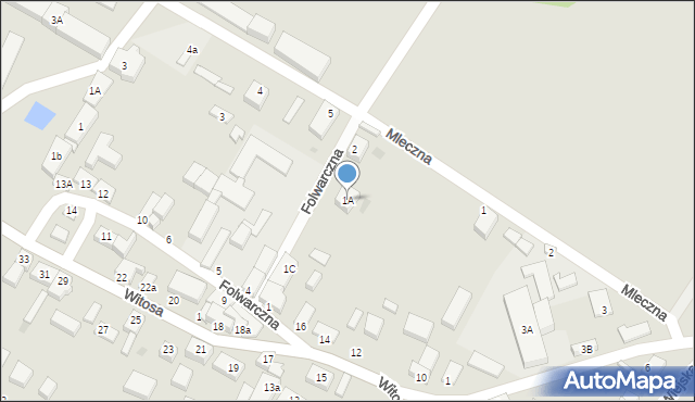 Jelcz-Laskowice, Folwarczna, 1A, mapa Jelcz-Laskowice