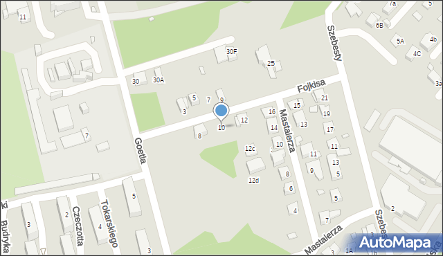 Katowice, Fojkisa Walentego, 10, mapa Katowic