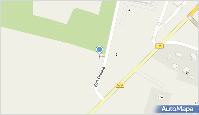 Kazuń Nowy, Fort Ordona, 1, mapa Kazuń Nowy