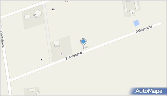 Kębliny, Folwarczna, 3, mapa Kębliny