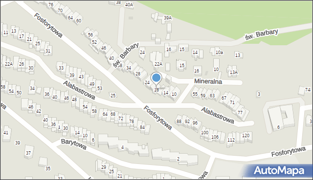 Kielce, Fosforytowa, 18, mapa Kielc
