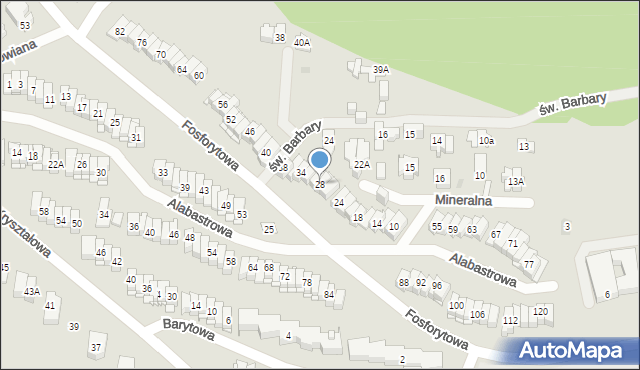 Kielce, Fosforytowa, 28, mapa Kielc