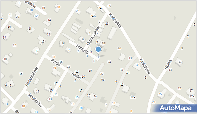 Koszalin, Forsycji, 2, mapa Koszalina