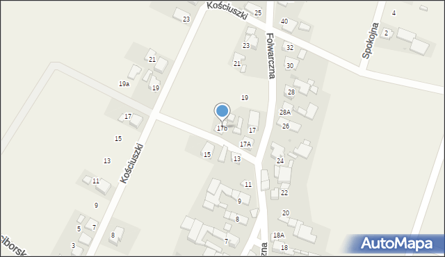 Krowiarki, Folwarczna, 17b, mapa Krowiarki