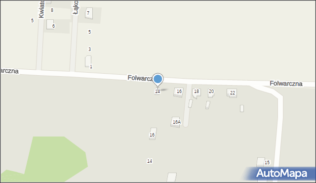 Łazy, Folwarczna, 14, mapa Łazy