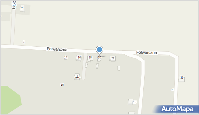 Łazy, Folwarczna, 20, mapa Łazy