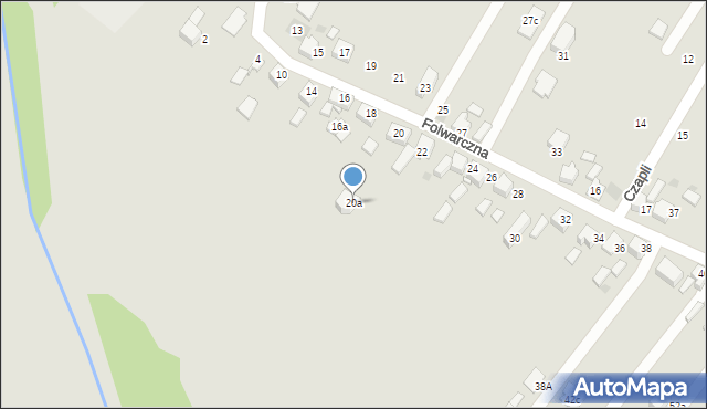 Lędziny, Folwarczna, 20a, mapa Lędziny