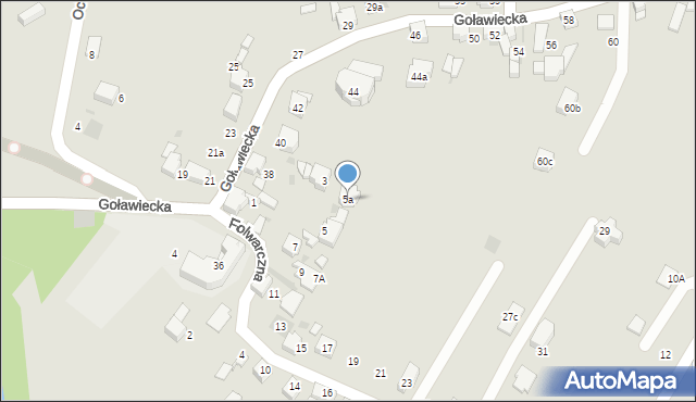 Lędziny, Folwarczna, 5a, mapa Lędziny
