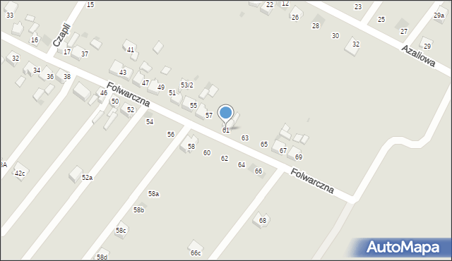 Lędziny, Folwarczna, 61, mapa Lędziny