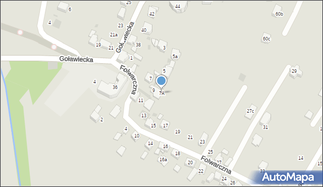 Lędziny, Folwarczna, 7A, mapa Lędziny