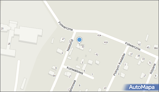 Łochów, Folwarczna, 45, mapa Łochów