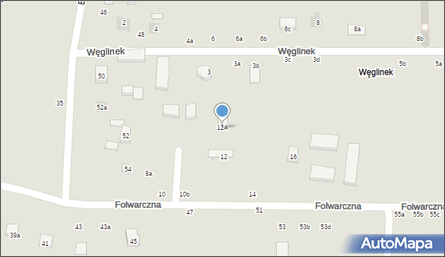 Lublin, Folwarczna, 12A, mapa Lublina