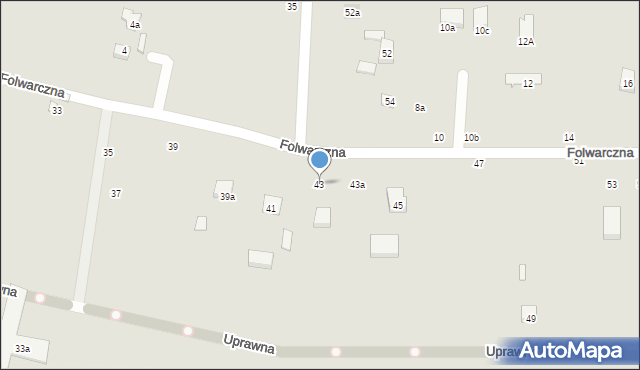 Lublin, Folwarczna, 43, mapa Lublina