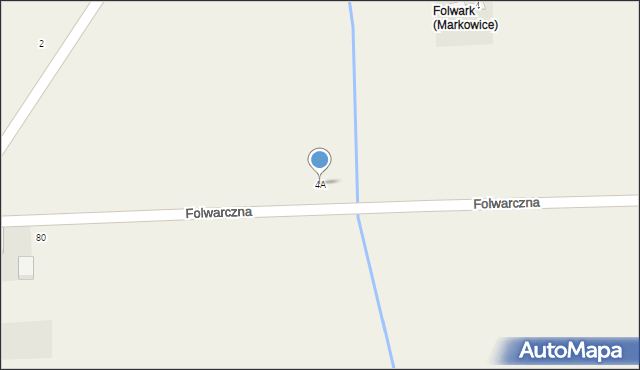 Markowice, Folwarczna, 4A, mapa Markowice