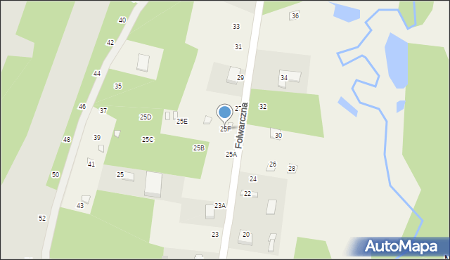 Miłość, Folwarczna, 25F, mapa Miłość