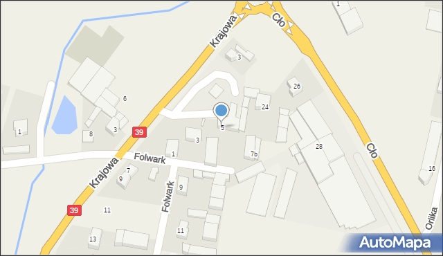 Mroczeń, Folwark, 5, mapa Mroczeń