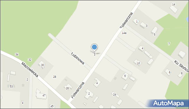 Musuły, Folwarczna, 1, mapa Musuły