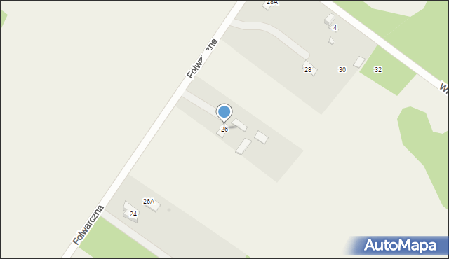Musuły, Folwarczna, 26, mapa Musuły