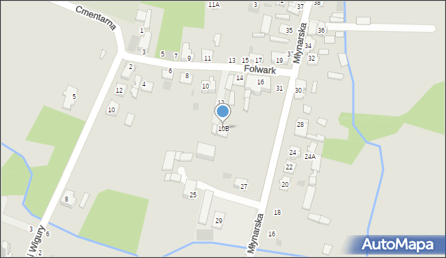 Nasielsk, Folwark, 10B, mapa Nasielsk