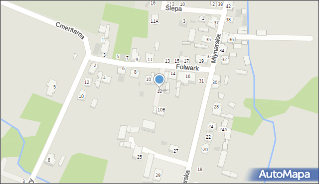 Nasielsk, Folwark, 12, mapa Nasielsk