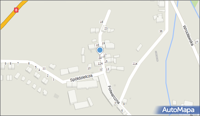 Niemcza, Folwarczna, 14, mapa Niemcza