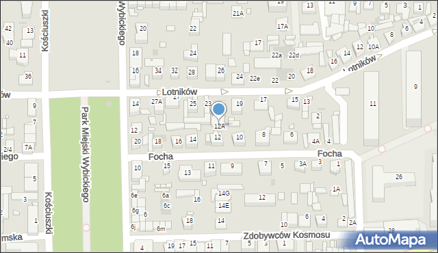Nowy Dwór Mazowiecki, Focha Ferdynanda, marsz., 12A, mapa Nowy Dwór Mazowiecki