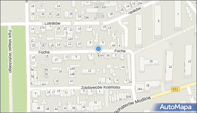 Nowy Dwór Mazowiecki, Focha Ferdynanda, marsz., 5, mapa Nowy Dwór Mazowiecki