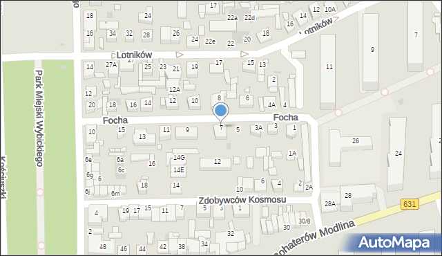 Nowy Dwór Mazowiecki, Focha Ferdynanda, marsz., 7, mapa Nowy Dwór Mazowiecki