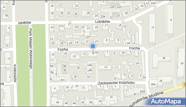 Nowy Dwór Mazowiecki, Focha Ferdynanda, marsz., 9, mapa Nowy Dwór Mazowiecki