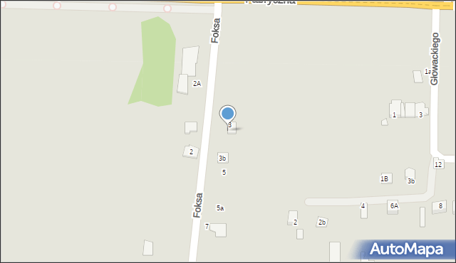 Oświęcim, Foksa Michała, 3a, mapa Oświęcimia