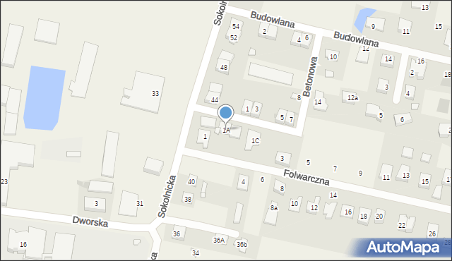 Paczkowo, Folwarczna, 1A, mapa Paczkowo